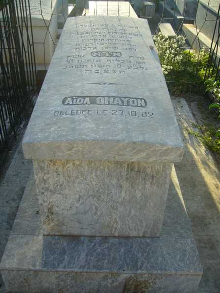Tombstone of ohayon aida