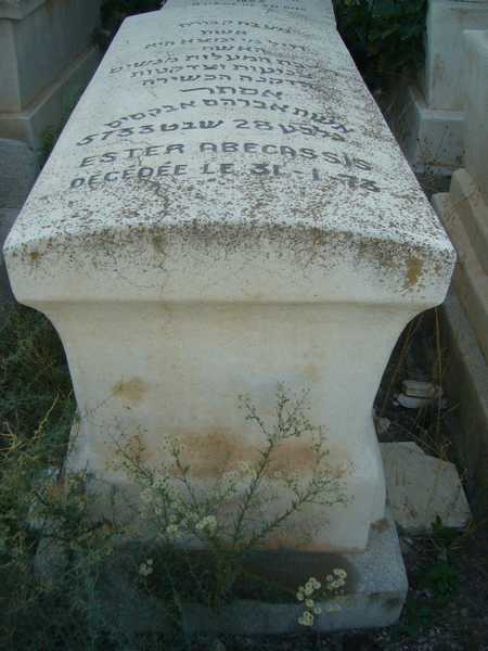 Tombstone of abecassis esther