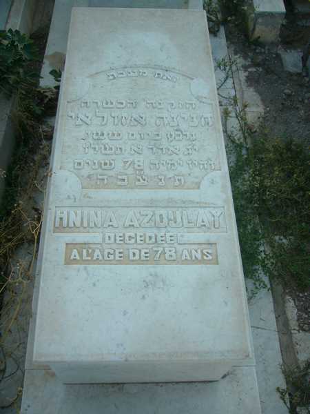 Grabstein von azoulay hnina