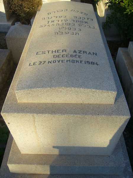 Grabstein von azran esther