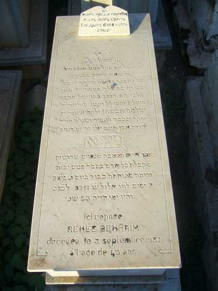 Grabstein von benhaim renée