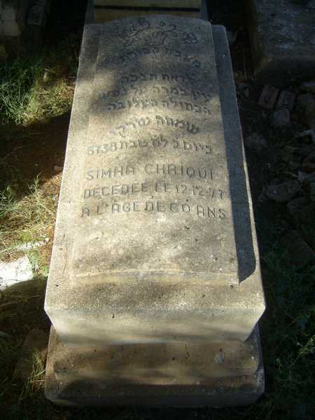 Grabstein von chriqui simha