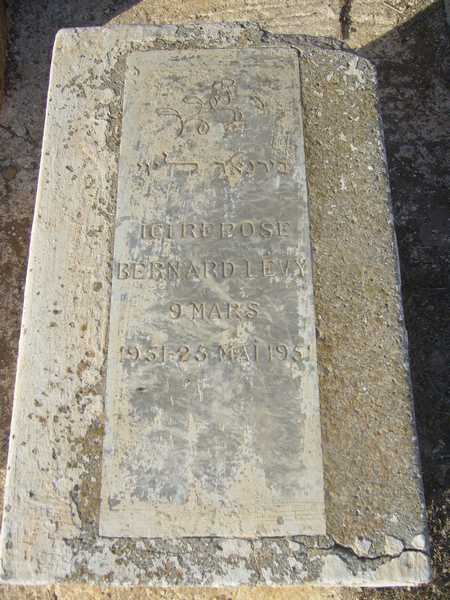 levy bernard fejfája