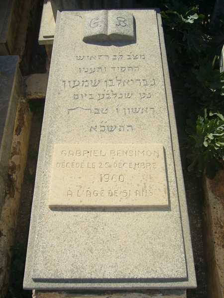 Grafsteen van bensimon gabriel