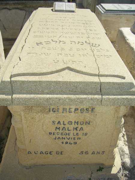 شاهدة قبر malka salomon
