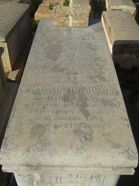 Grabstein von bendavid ohayon marie