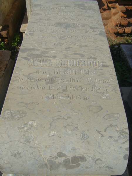 Grabstein von benichou anna
