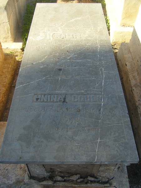 Lápide de cohen hnina