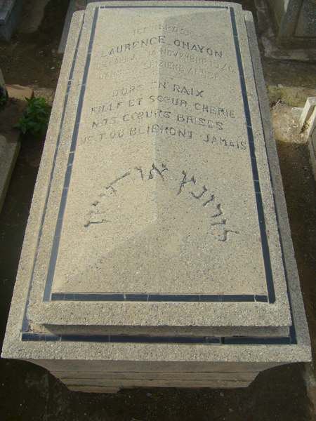 Tombstone of ohayon laurence