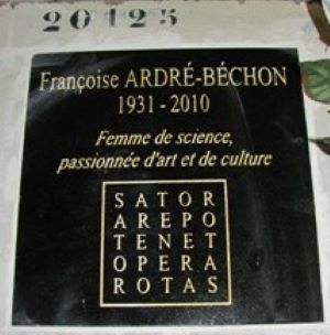 Lápide de ARDRE-BECHON Françoise