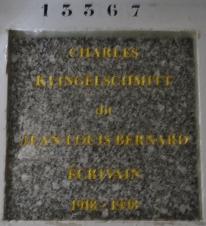 Grabstein von BERNARD Charles KLINGELSCHMITT, dit Jean-Louis