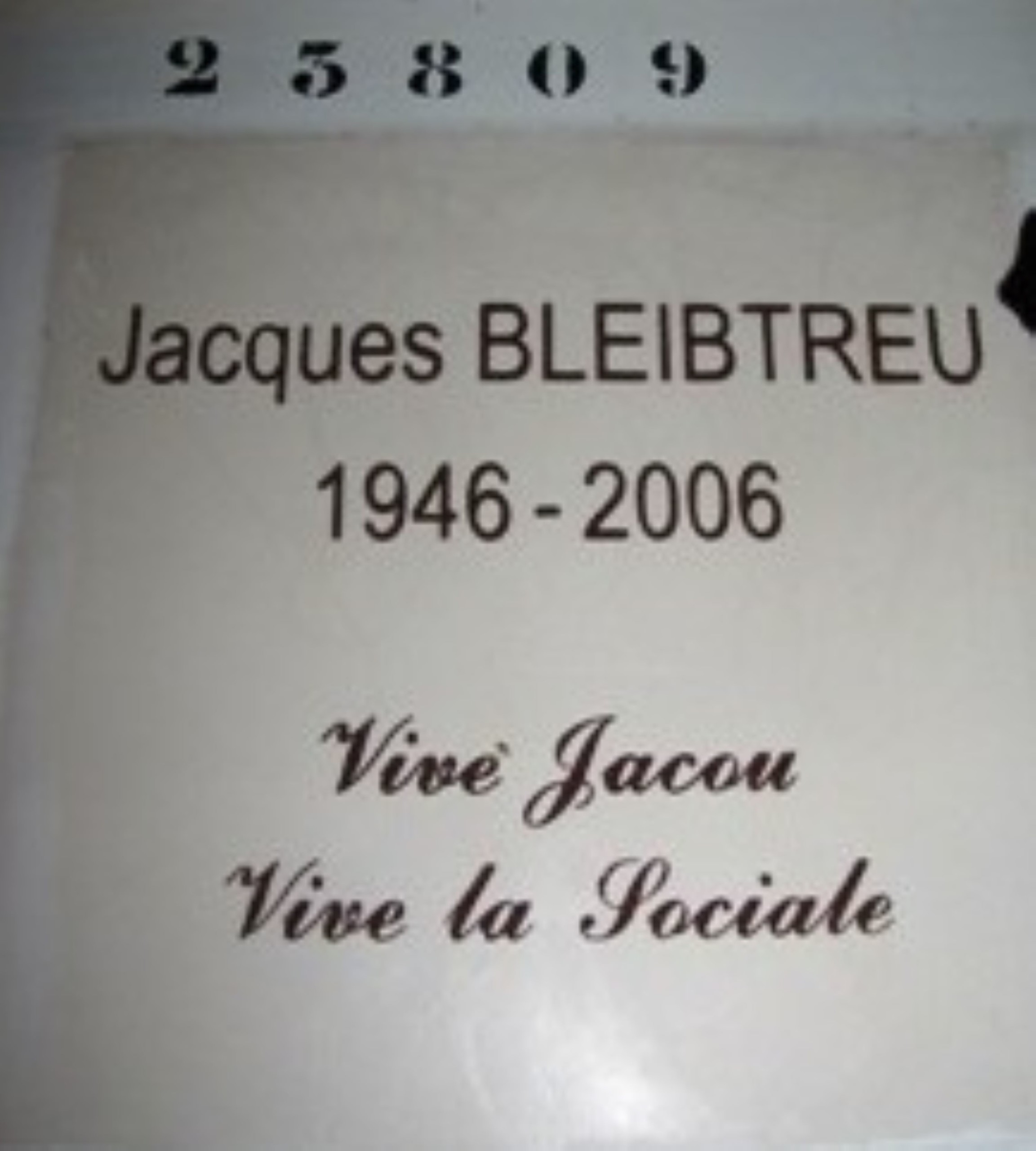 Stèle de BLEIBTREU Jacques