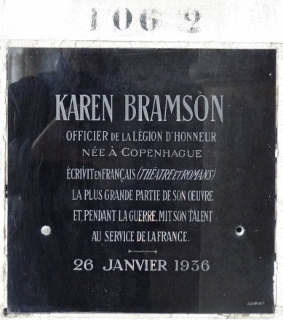 Stèle de BRAMSON Karen