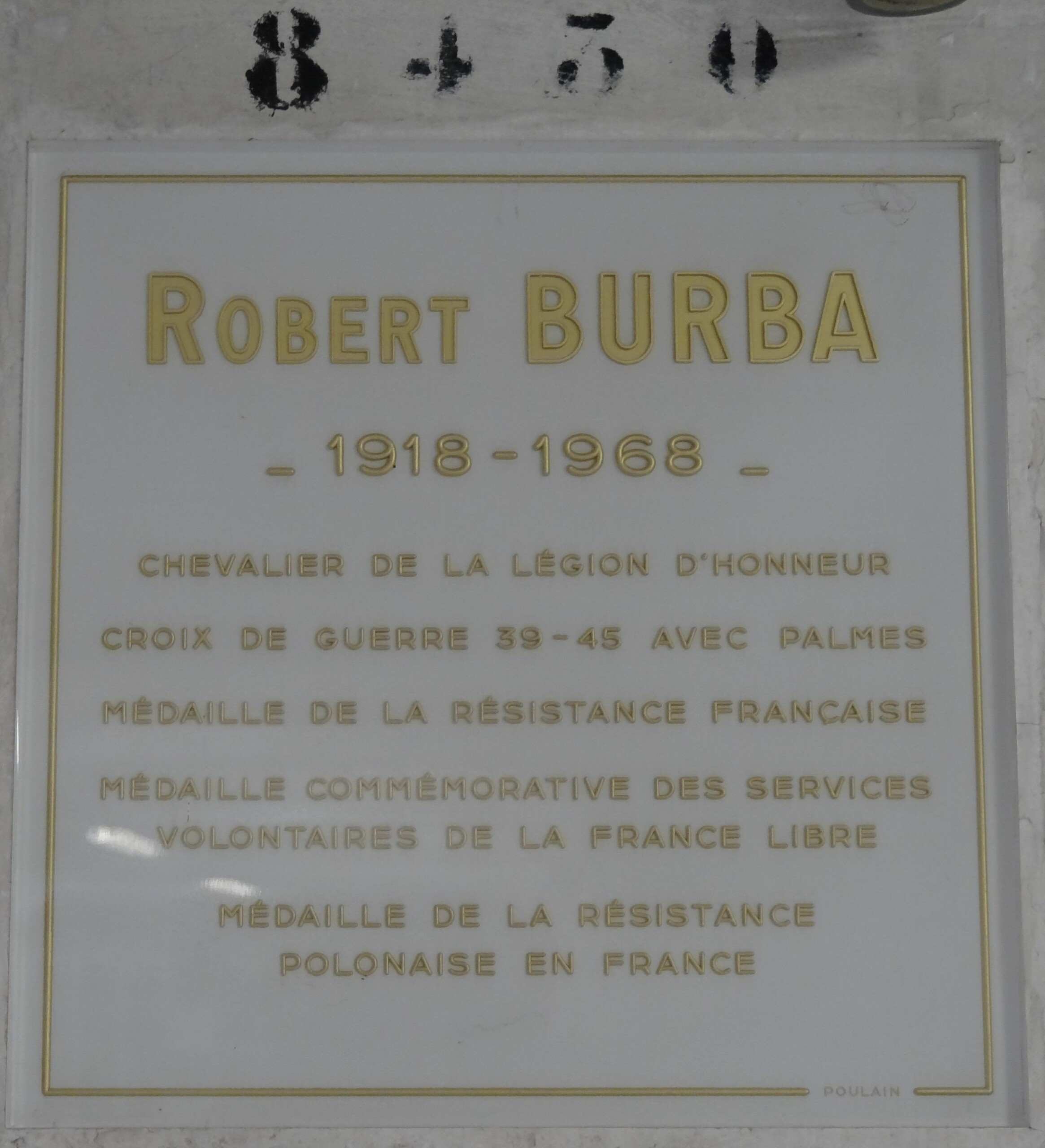Stèle de BURBA Robert