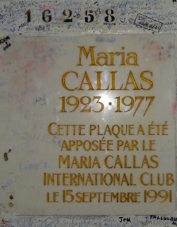 Grabstein von CALLAS Maria Anna Sophia KALOGEROPOULOS, dite