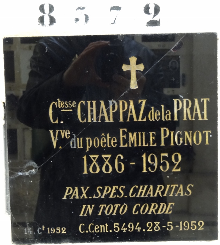 Надгробие CHAPPAZ de la PRAT Louise, née BOISSEAU, comtesse