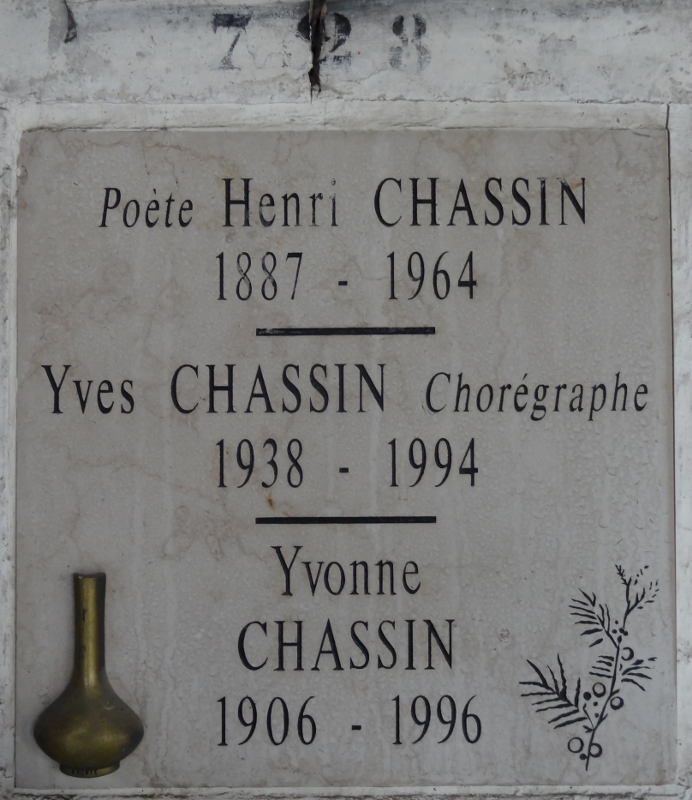 Stèle de CHASSIN Henri