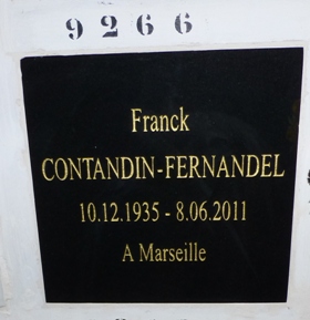Stèle de FERNANDEL Franck CONTANDIN, dit