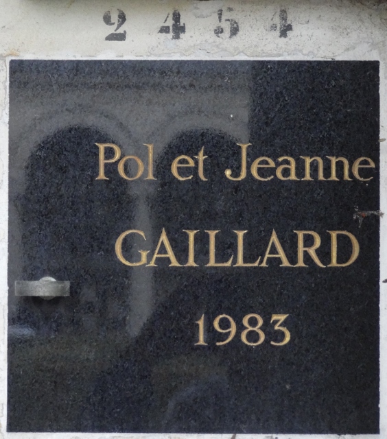 Stèle de GAILLARD Jeanne