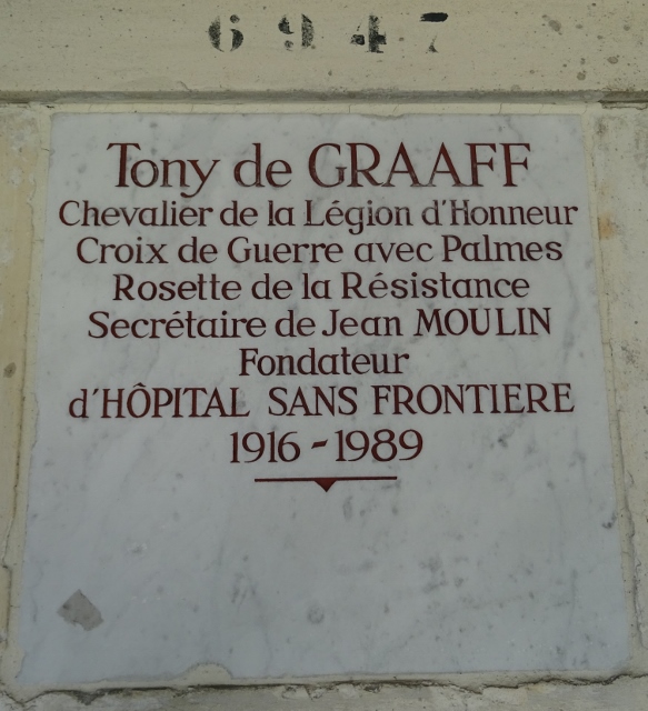 Lápide de GRAAFF Antoine, dit Tony de