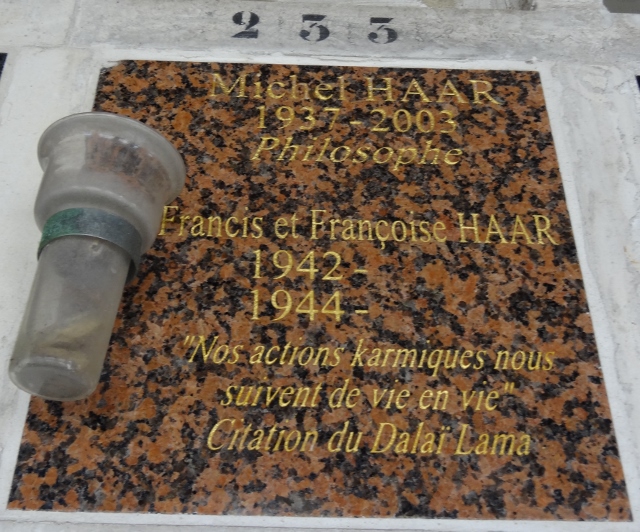 Tombstone of HAAR Michel