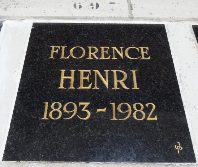 Stèle de HENRI Florence, Mme KOSTER