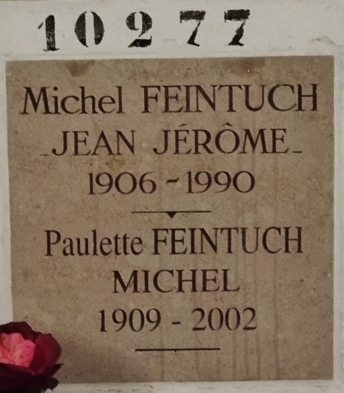 شاهدة قبر JEROME Michel FEINTUCH, dit Jean