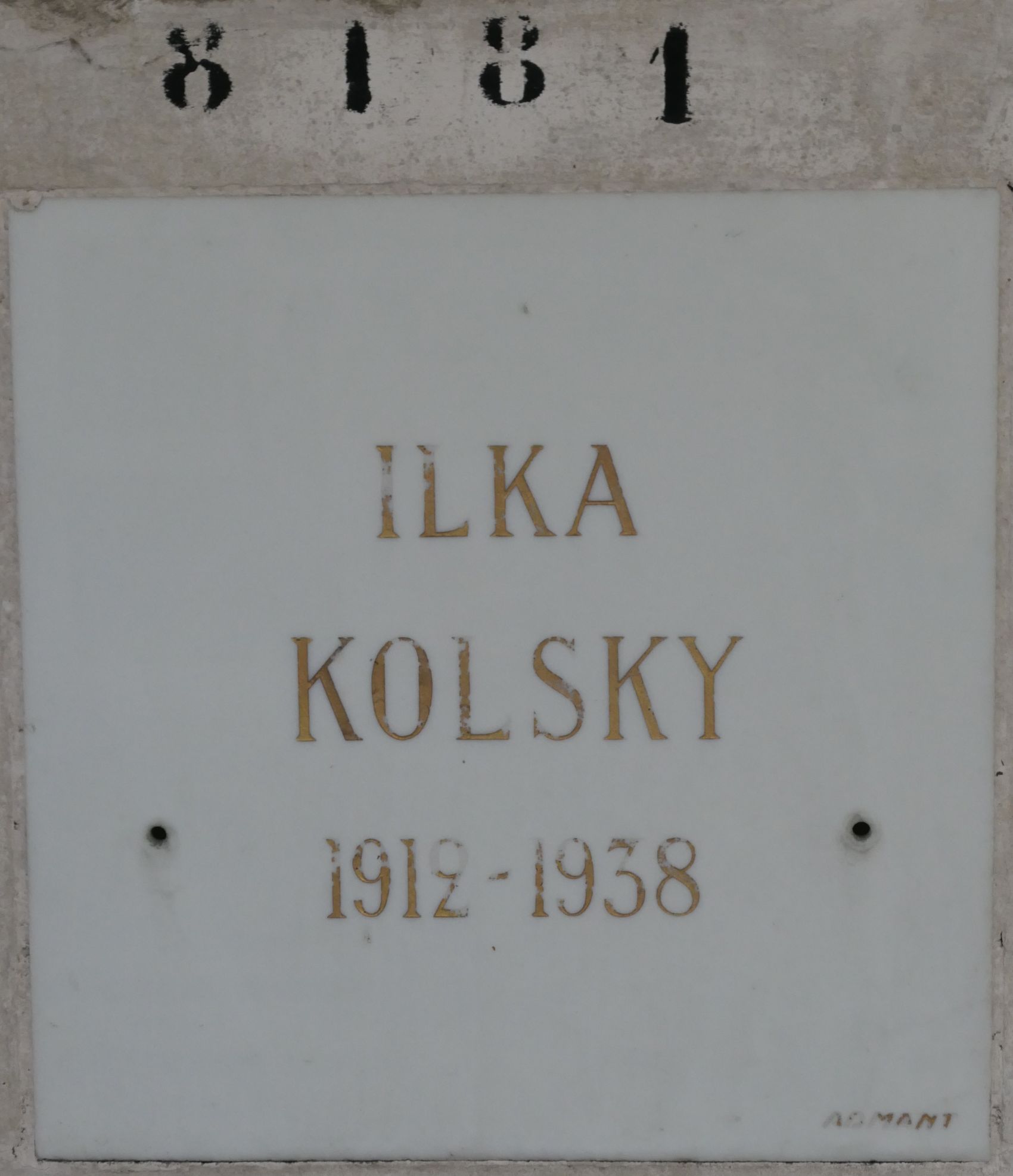 Stèle de KOLSKY Irène, dite Ilka