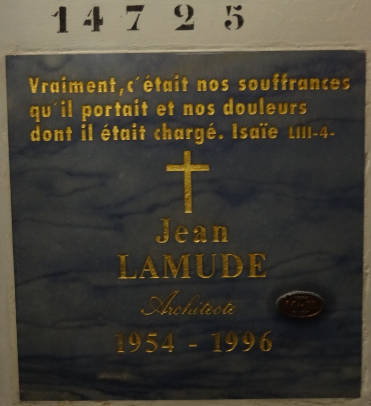 Stèle de LAMUDE Jean