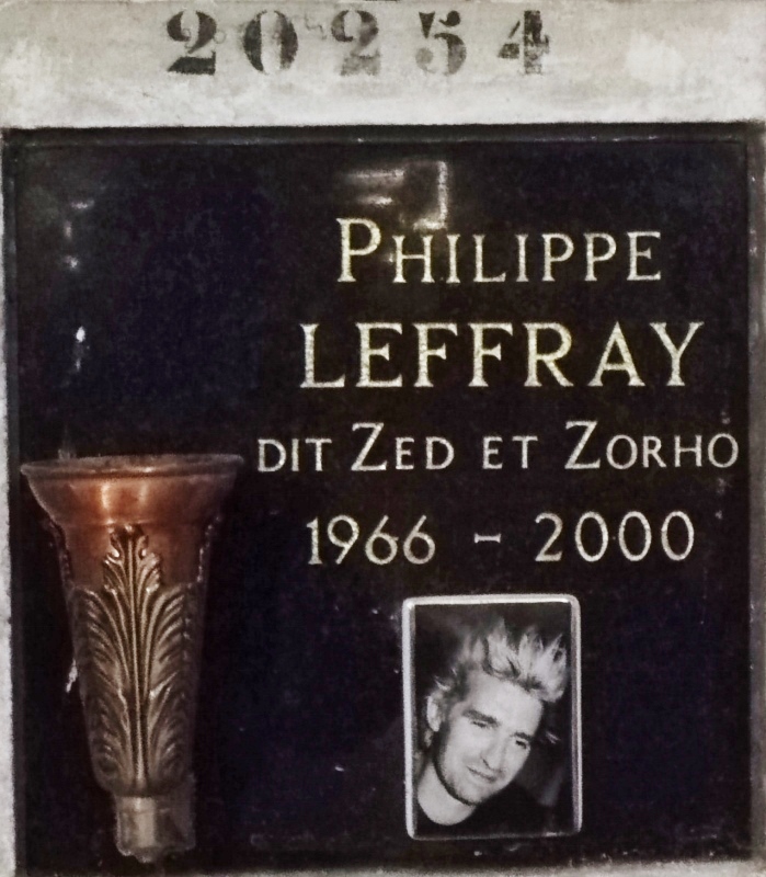 Lápide de LEFFRAY Philippe, dit Zed ou Zorho