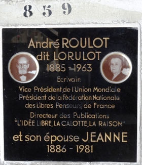 מצבת LORULOT Georges André ROULOT, dit André