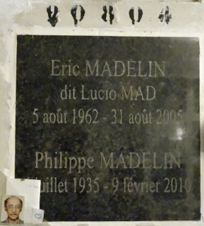 Stèle de MAD Eric MADELIN, dit Lucio