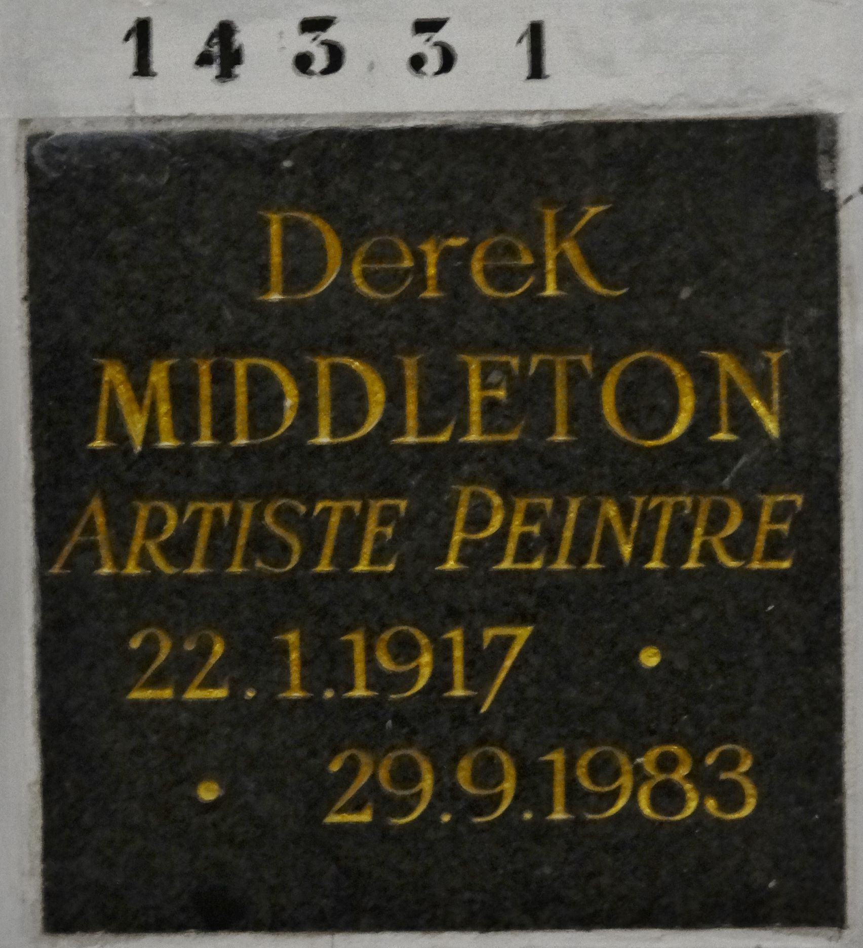 מצבת MIDDLETON Derek
