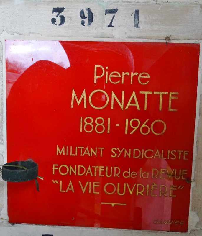 Stèle de MONATTE Pierre