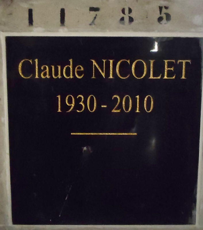 Grabstein von NICOLET Claude