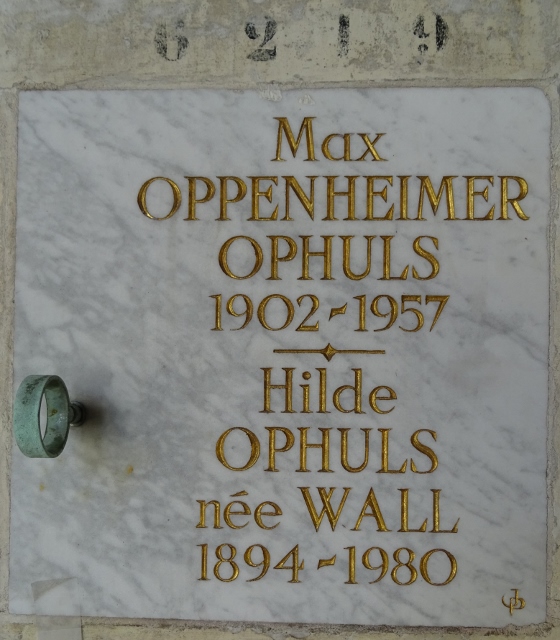 Stèle de OPHULS Maximilien OPPENHEIMER, dit Max