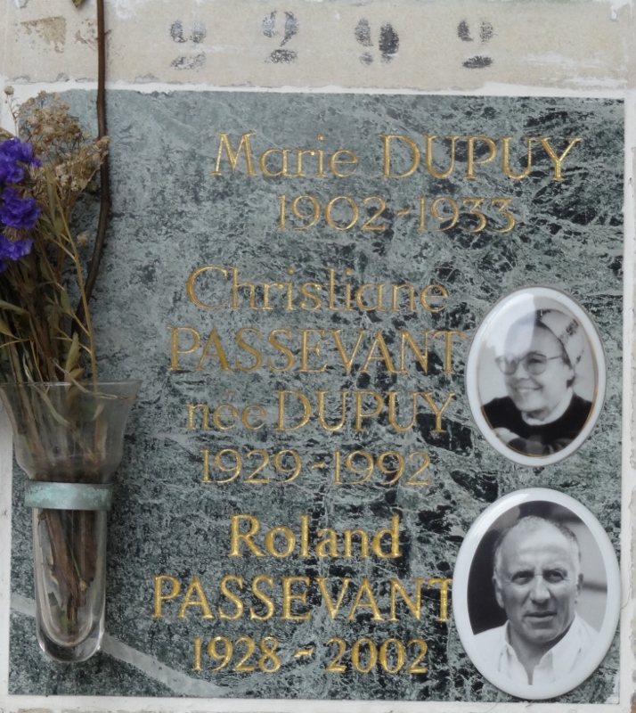 Stèle de PASSEVANT Roland
