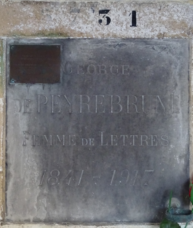Stèle de PEYREBRUNE Mathilde-Marie Georgina Elisabeth, dite George de