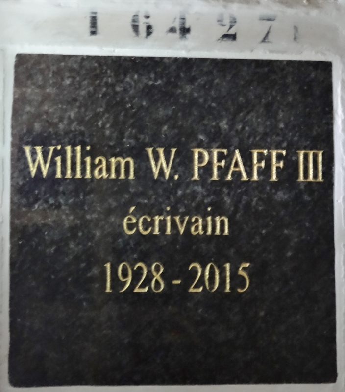 Stèle de PFAFF William W.