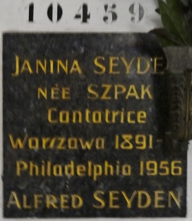 Lápide de SEYDEN Janina, née SZPAK
