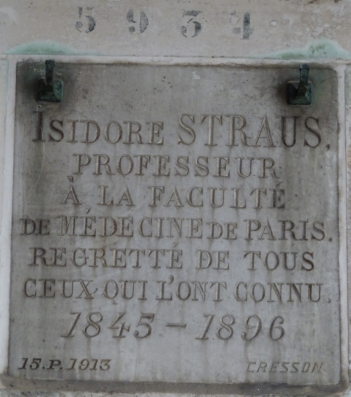 شاهدة قبر STRAUS Isidore