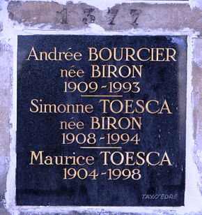 Stèle de TOESCA Maurice