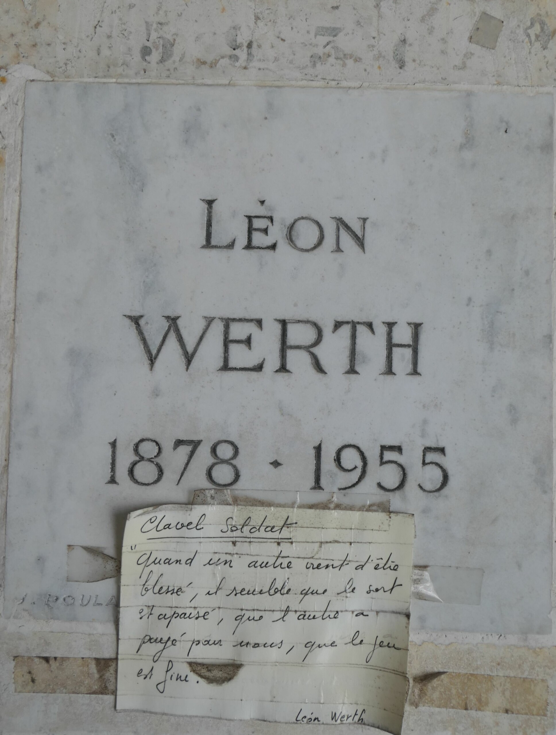 Надгробие WERTH Léon