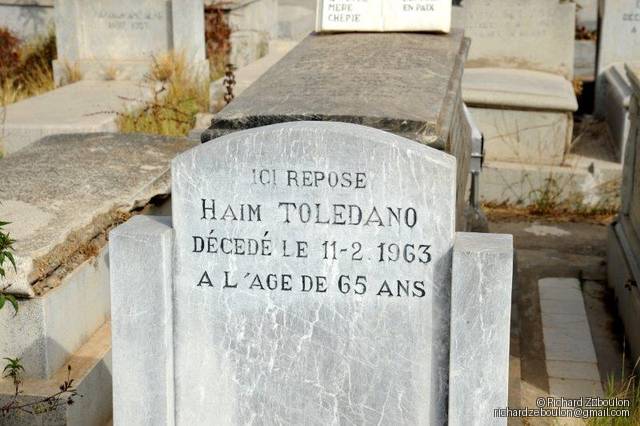 Grabstein von TOLEDANO Haïm