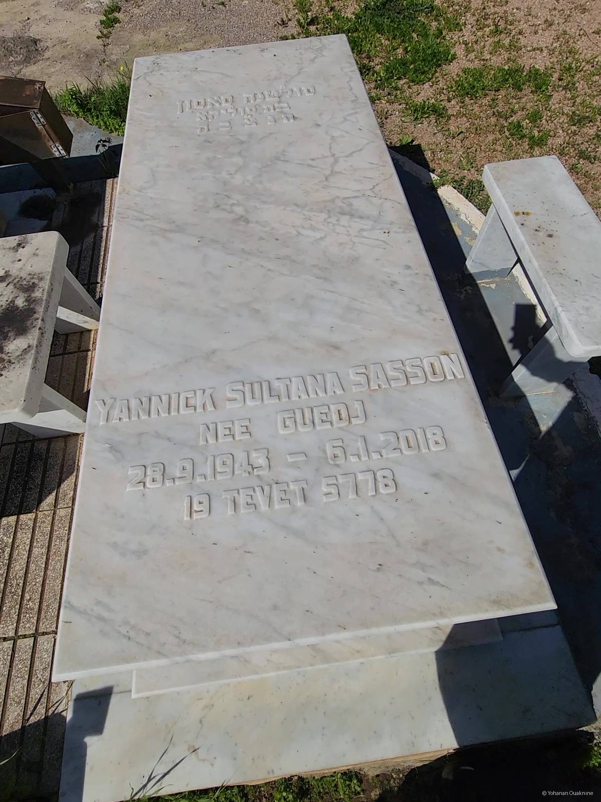 Lápide de SASSON YANNICK SULTANA