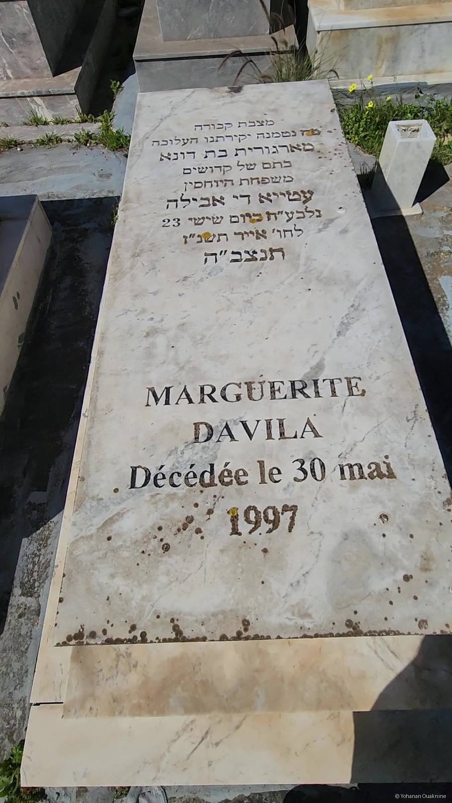 Stèle de DAVILA MARGUERITE