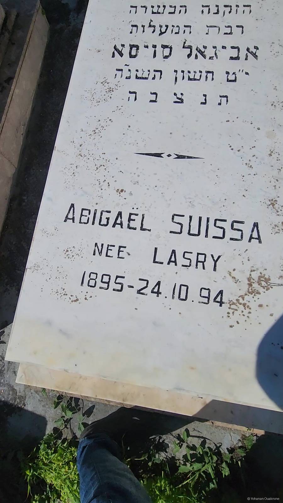 شاهدة قبر Suissa Abigael