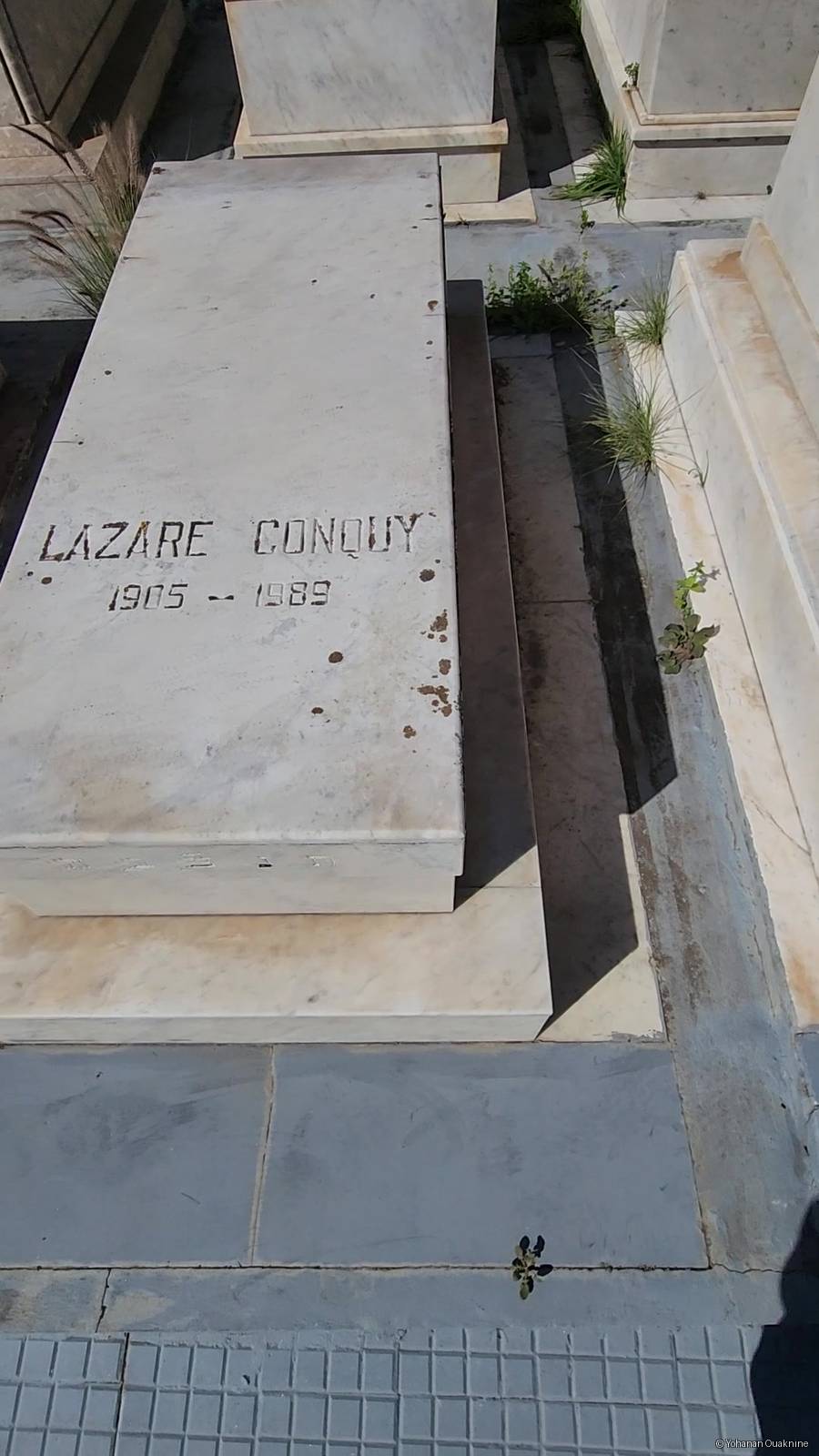 شاهدة قبر Conquy Lazare