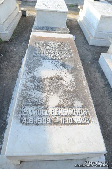 Stèle de BENSIMHON Samuel