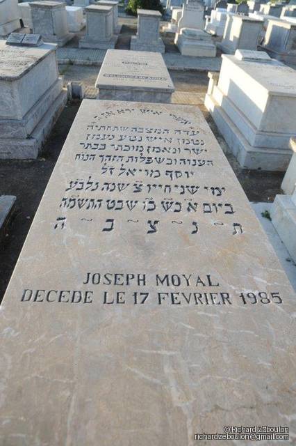 Stèle de MOYAL JOSEPH